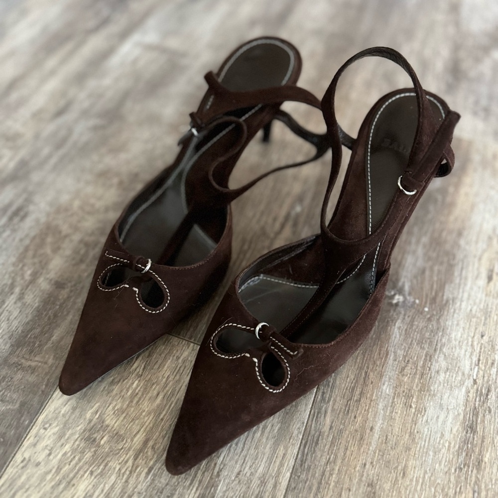 Bally Brown Heeled Shoes with Classic Design